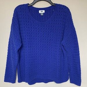 Old Navy Blue Cable Knit Sweater